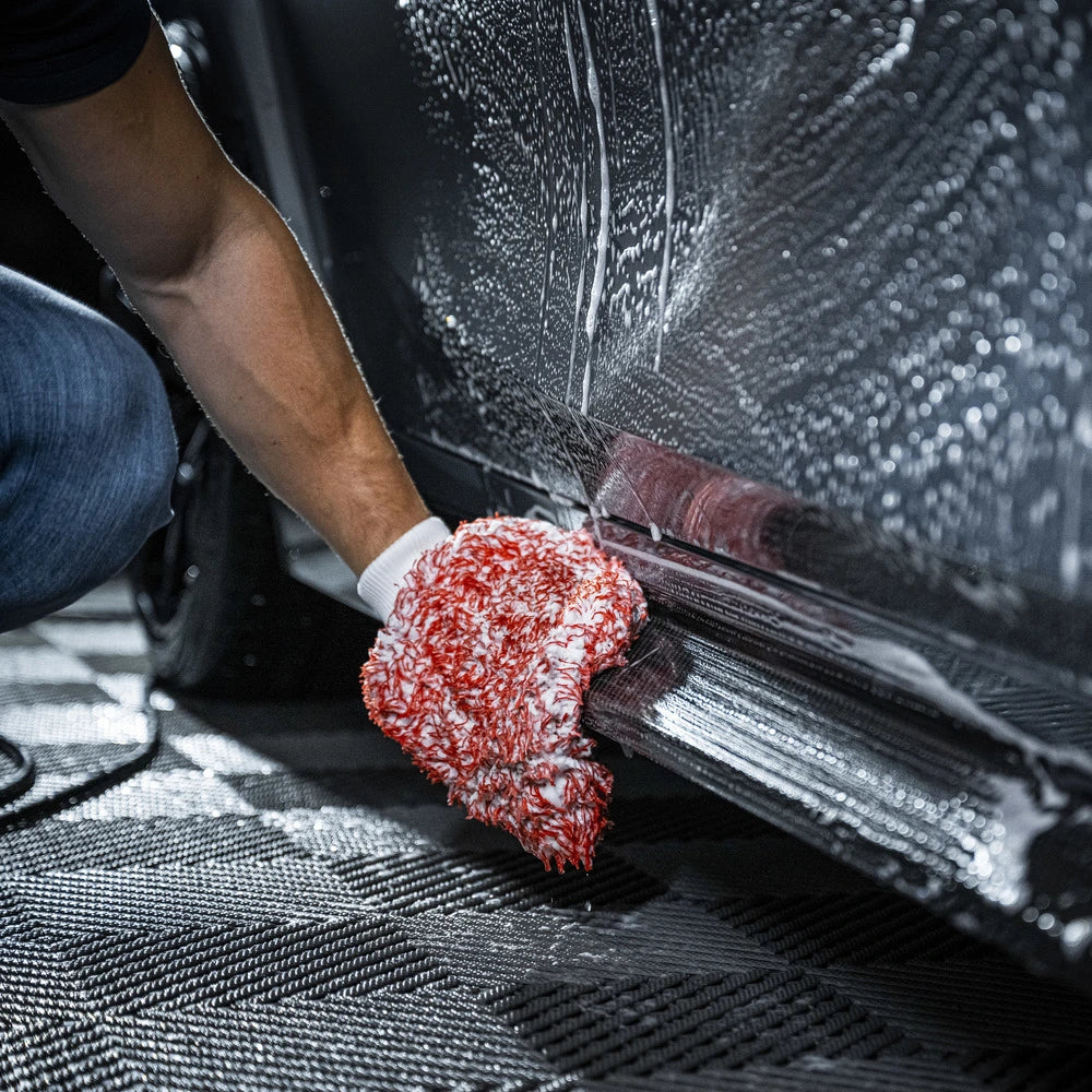 Kleimhandschoen voor het wassen van de auto om vuil te verwijderen Kleimhandschoen voor het wassen van de auto om vuil te verwijderen